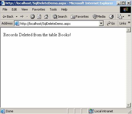 a SQL Delete statement and