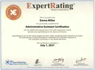 Administrative Assistant Certification 69 99 Administrative   Administrative Assistant Certificate 